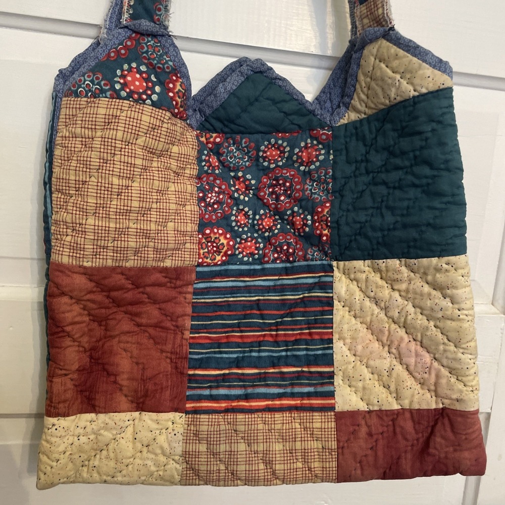 Handmade Scrap Fabric Shoulder Bag Quilted Hippie